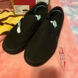 VANS Unisex 'COMFYCUSH' Black Classic SLIP-ON SNEAKERS - 7.5M / 9W (VN0A3WMDVND)